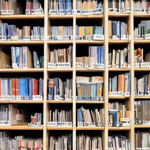 shelves of books