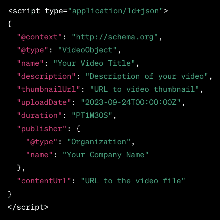 An example of JSON-LD script.